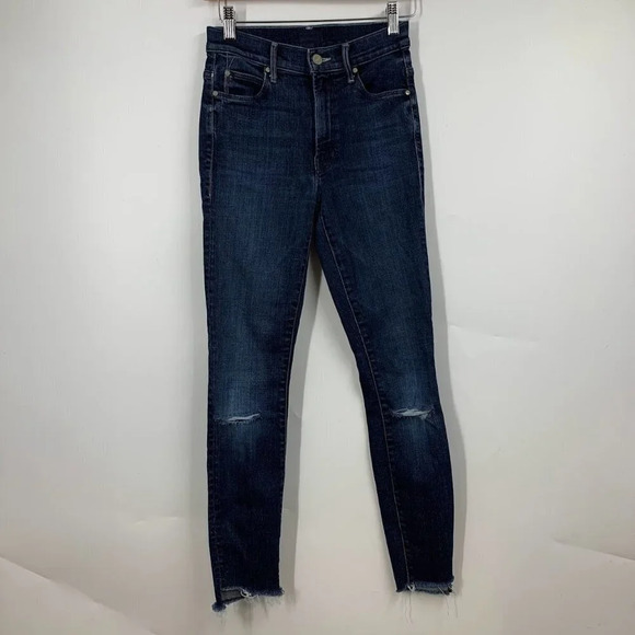 Mother Jeans The Stunner High Rise Ankle‎ Step Fray In Disco Dolls Size 24